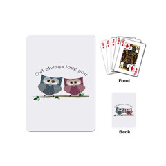 Owl Always Love You, Cute Owls Playing Cards (mini) by DigitalArtDesgins