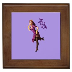 Pin Up 3 Framed Ceramic Tile by UberSurgePinUps