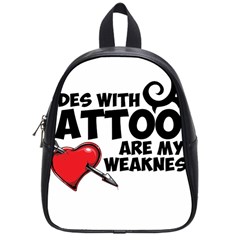 Dudes With Tattoos Small School Backpack by VaughnIndustries