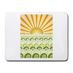 Along The Green Waves Small Mouse Pad (rectangle) by tees2go