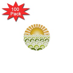 Along The Green Waves 1  Mini Button (100 Pack) by tees2go