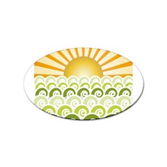 Along The Green Waves Sticker 10 Pack (oval) by tees2go