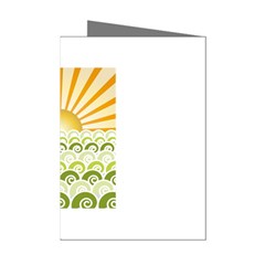 Along The Green Waves Mini Greeting Card (8 Pack) by tees2go