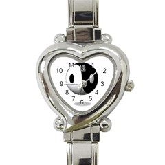 Yin Yang Heart Italian Charm Watch  by hlehnerer