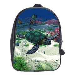 Sea Turtle School Bag (xl) by gatterwe