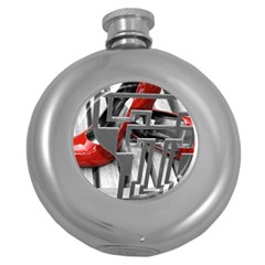 Tt Red Heels Hip Flask (round) by dray6389