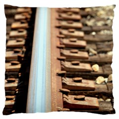 Train Track Large Cushion Case (one Side) by hlehnerer