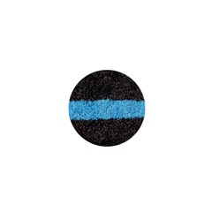 Black Blue Lawn 1  Mini Button by hlehnerer