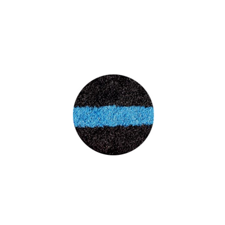 Black Blue Lawn 1  Mini Button