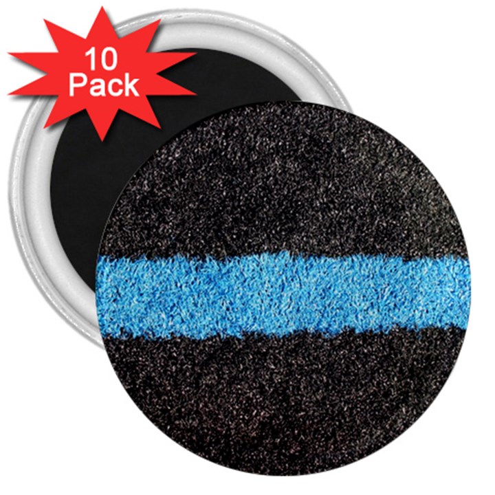 Black Blue Lawn 3  Button Magnet (10 pack)