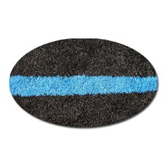 Black Blue Lawn Magnet (oval) by hlehnerer