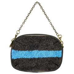 Black Blue Lawn Chain Purse (two Side) by hlehnerer