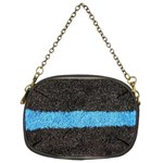 Black Blue Lawn Chain Purse (Two Side) Front