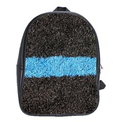 Black Blue Lawn School Bag (large) by hlehnerer