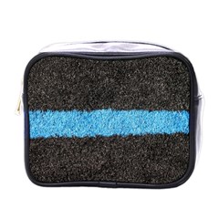 Black Blue Lawn Mini Travel Toiletry Bag (one Side) by hlehnerer