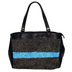 Black Blue Lawn Oversize Office Handbag (two Sides) by hlehnerer