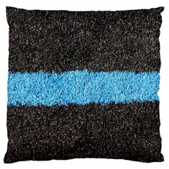 Black Blue Lawn Large Cushion Case (one Side) by hlehnerer