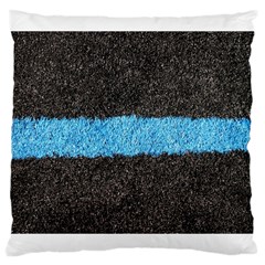 Black Blue Lawn Large Cushion Case (two Sides) by hlehnerer