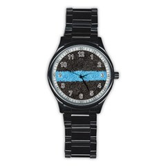 Black Blue Lawn Sport Metal Watch (black) by hlehnerer