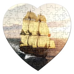 French Warship Jigsaw Puzzle (heart) by gatterwe