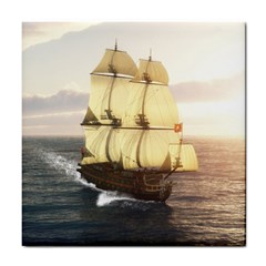 French Warship Ceramic Tile by gatterwe