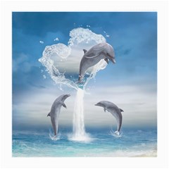 The Heart Of The Dolphins Glasses Cloth (medium) by gatterwe