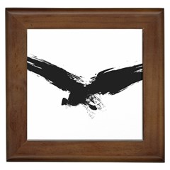 Grunge Bird Framed Ceramic Tile by magann