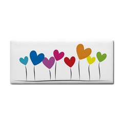 Heart Flowers Hand Towel by magann