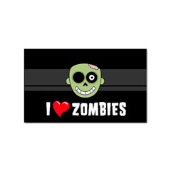 I Love Zombies Sticker 10 Pack (rectangle) by darksite