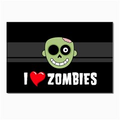 I Love Zombies Postcards 5  X 7  (10 Pack) by darksite