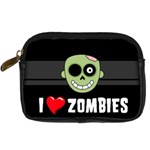 I Love Zombies Digital Camera Leather Case Front