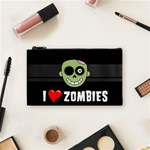 I Love Zombies Cosmetic Bag (Small) Front