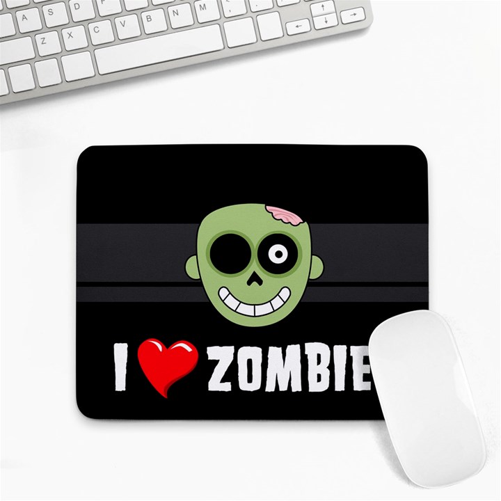 I Love Zombies Small Mouse Pad (Rectangle)