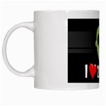 I Love Zombies White Coffee Mug Left