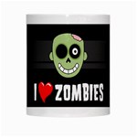 I Love Zombies White Coffee Mug Center