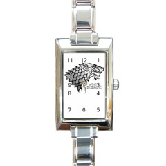 Winter Is Coming ( Stark ) 2 Rectangular Italian Charm Watch by Lab80