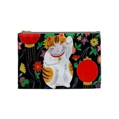 Maneki Neko Cosmetic Bag (medium) by TabbyCatStudios