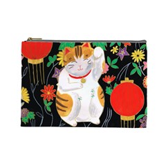 Maneki Neko Cosmetic Bag (large) by TabbyCatStudios