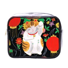 Maneki Neko Mini Travel Toiletry Bag (one Side) by TabbyCatStudios