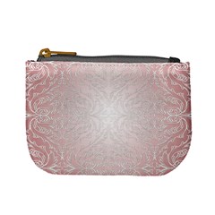 Pink Damask Coin Change Purse by ADIStyle