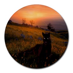 Evening Rest 8  Mouse Pad (round) by mysticalimages