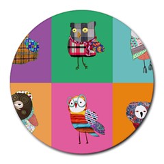 Hipster s Mousepad 8  Mouse Pad (round) by Contest1704350