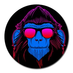 One Cool Gorilla 8  Mouse Pad (round) by Contest1706705