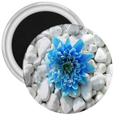 Blue 3  Button Magnet by Contest1650520