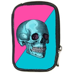 Funky Skull Compact Camera Leather Case by carenvcreative