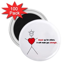 Antibully Lk 2 25  Button Magnet (100 Pack) by createdbylk