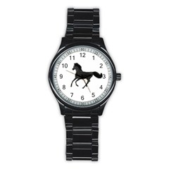 Running Horse Sport Metal Watch (black) by mysticalimages