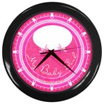 My Baby Girl Clock Wall Clock (Black) Front