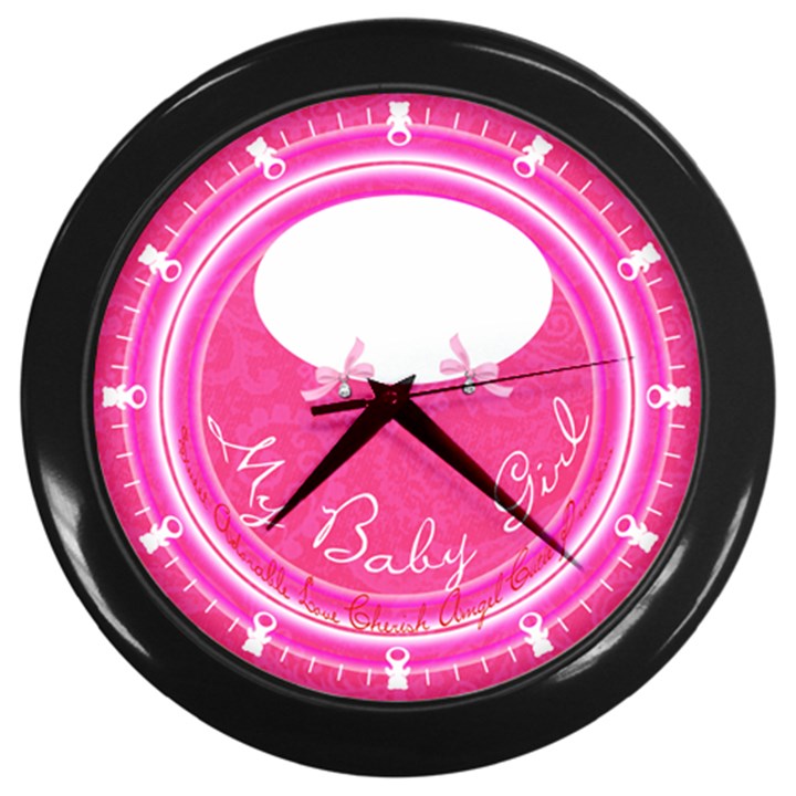 My Baby Girl Clock Wall Clock (Black)