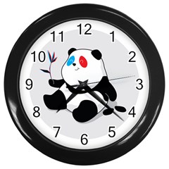 Panda 3d Wall Clock (black) by Contest1732468